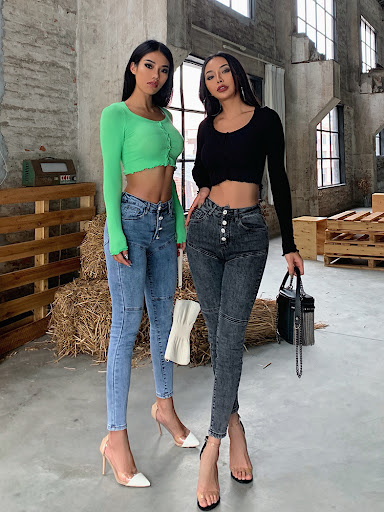 Title 16, Womens high waist jeans, hip and buttock enhan...