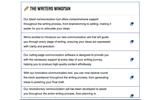 The Writer's WingMan