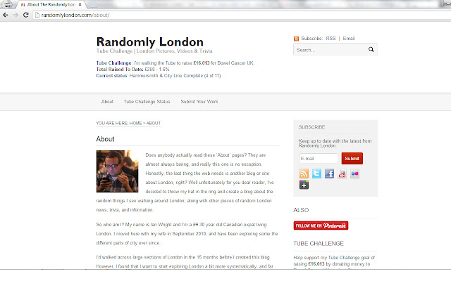 Randomly London chrome extension