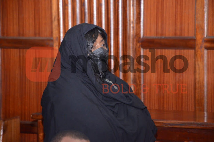 Private detective Jane Mugo before magistrate Susan Shitubi at Milimani Law courts on February 1st 2022