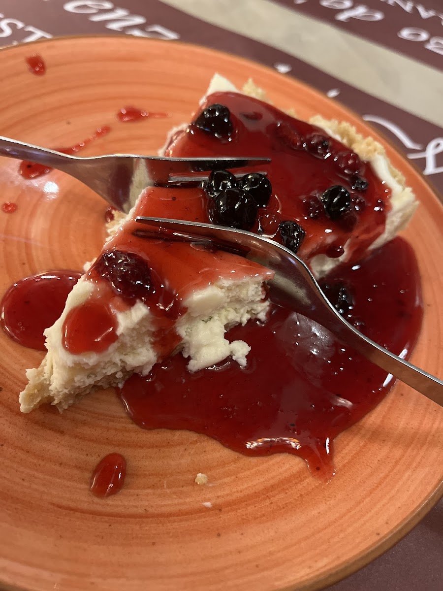 Delicious gluten free cheescake !