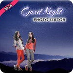 Cover Image of Tải xuống Good Night Photo Frame : Cut Paste Editor 1.4 APK