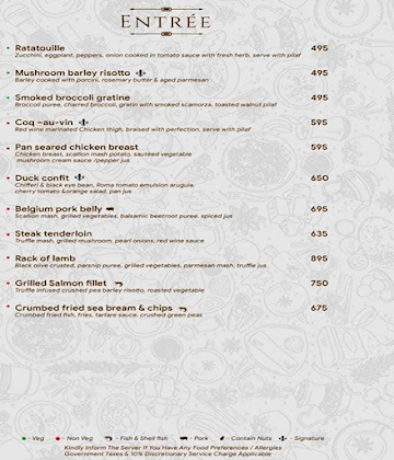 Cafe Noir menu 