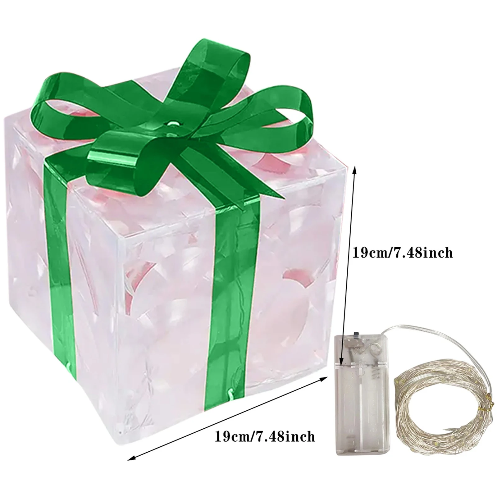 Title 3, Kerstverlichtingsdecoratie geschenkdoos met str...