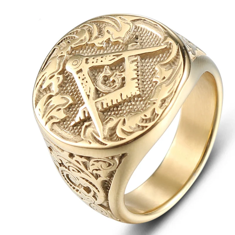 Vintage Punk Herenring Stoer en Robuust Uniek Design Accessoire voor Rockers Stevige Ring Sieraden voor Mannen Opvallend en Anders
