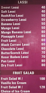 Lassi Corner menu 1