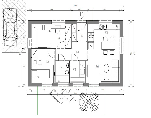 070 ES 11 domek na Minimalnej 11 - Rzut parteru