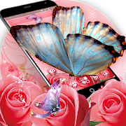 🌺🌺🌺Pink Rose Butterfly Theme  Icon