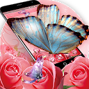 Загрузка приложения 🌺🌺🌺Pink Rose Butterfly Theme Установить Последняя APK загрузчик