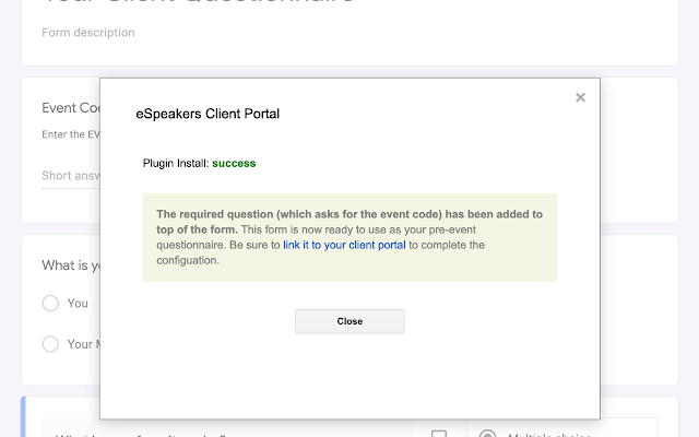 eSpeakers Client Portal screenshot 1