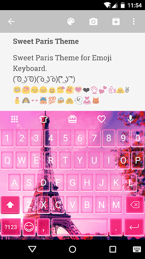 Sweet Paris Emoji Keyboard