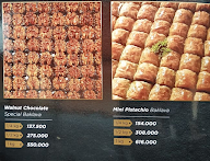 Mardin Baklava menu 1