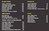 Fareed Biriyani menu 1