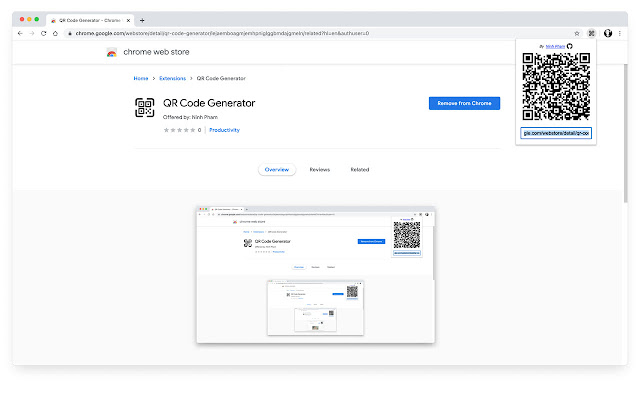 QR Code Generator chrome extension