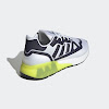 zx 2k boost futureshell footwear white / core black / acid yellow