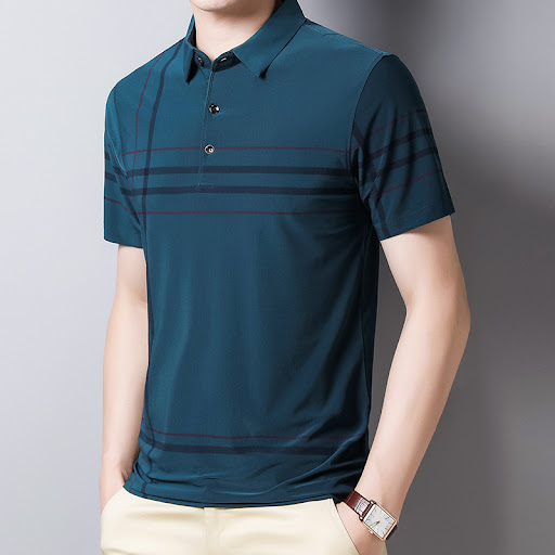 Title 3, Quick Drying T Shirt Mens Short Sleeved Lapel ...