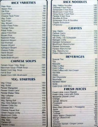 Shreedevi menu 3