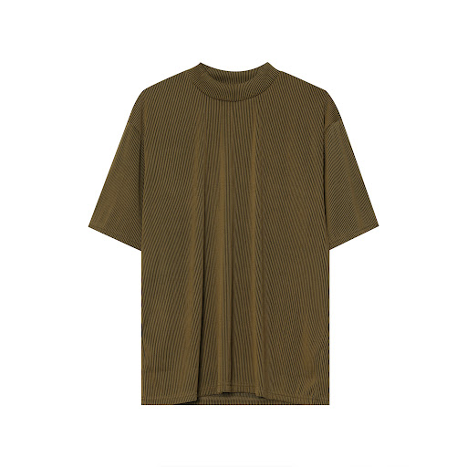 Title 9, Mens solid color half high collar short sleeve...