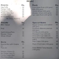 Iyengars Bakery menu 1