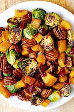 Roasted Brussels Sprouts, Cinnamon Butternut Squash, Pecans, and Cranberries was pinched from <a href="https://www.facebook.com/riorganicfarmmarket/photos/a.1415588462074626.1073741829.1403550589945080/1506985296268275/?type=3" target="_blank">www.facebook.com.</a>