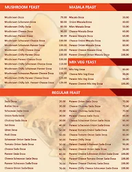 Dosa Feast menu 2