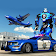 US Police Robot Car Transporter Police Plane Game icon