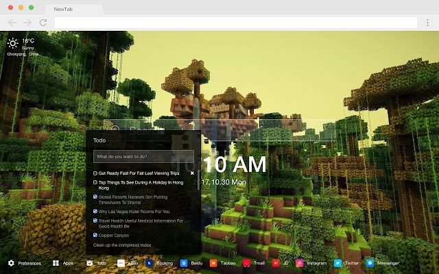 Minecraft HD  Pop Games New Tabs Theme