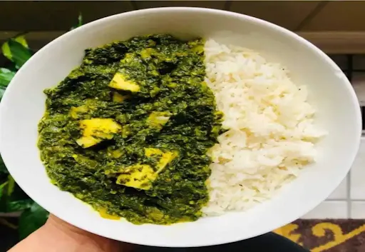 Palak Paneer + Steamed Rice