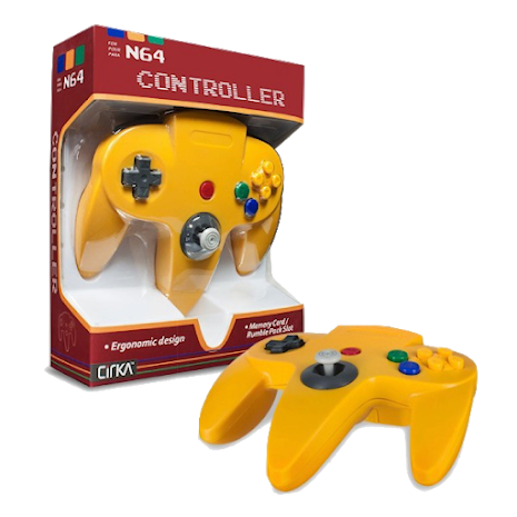 N64 Handkontroll (Yellow) Ny