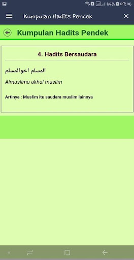 Kumpulan Hadits Pendek
