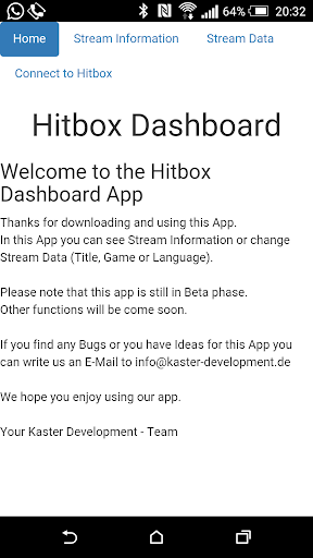 Hitbox Dashboard