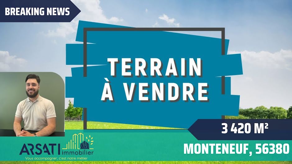 Vente terrain à batir  3420 m² à Monteneuf (56380), 108 500 €