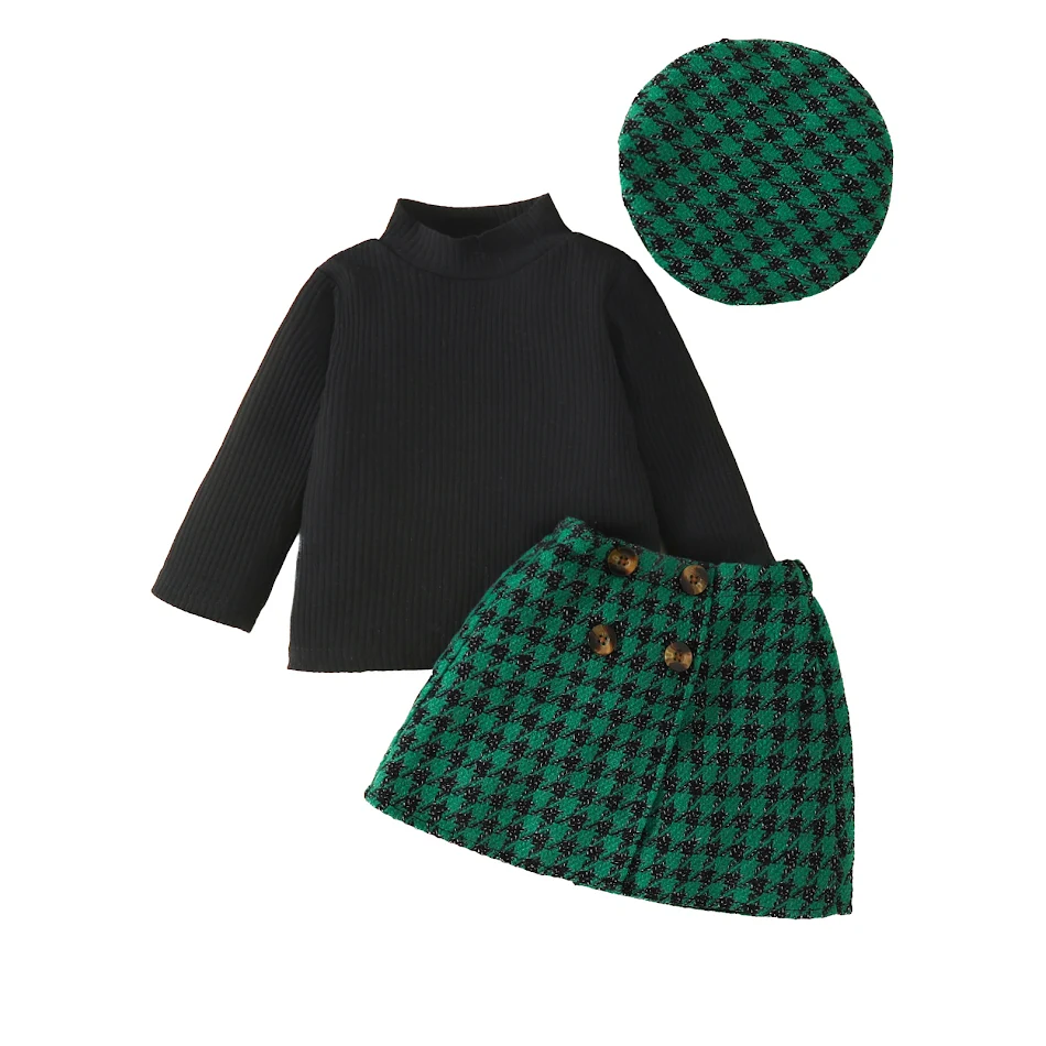 Blusa de manga longa com gola alta para bebê menina, cor sólida. Confortável e estilosa, ideal para uso diário, aquece e dá um visual clássico.
