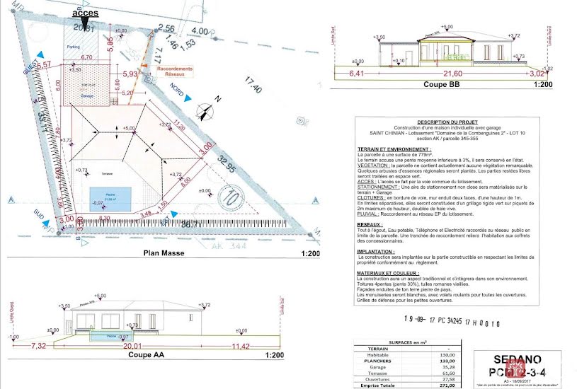  Vente Terrain à bâtir - à Saint-Chinian (34360) 