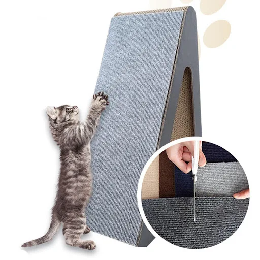 Wall Anti Cat Scratch Sofa DIY Cats Scratch Board Sofa Protection Paws Sharpen Trimmable Self-adhesive Carpet Cats Scrat