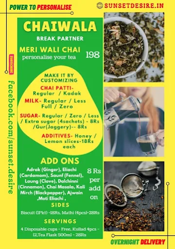 Chaiwala menu 