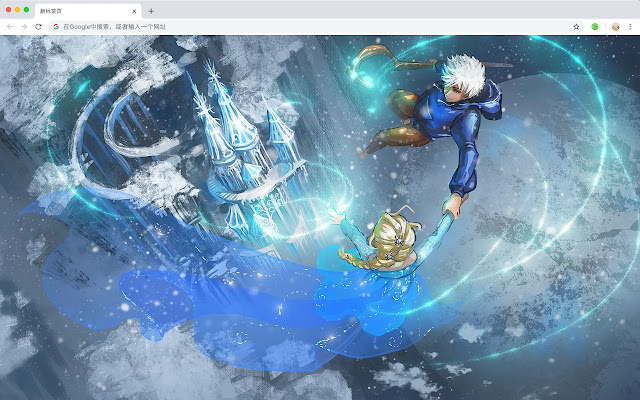 Elsa Pop New Tab Page HD Wallpaper Theme