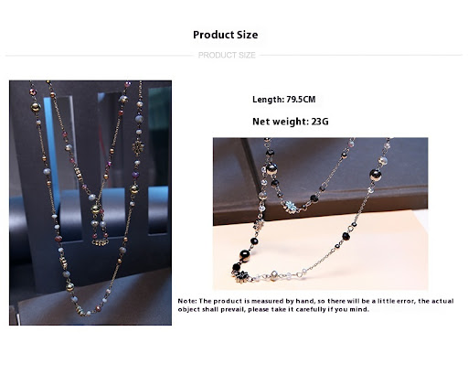 Title 2, European and American Fashion Double Layer Bead...