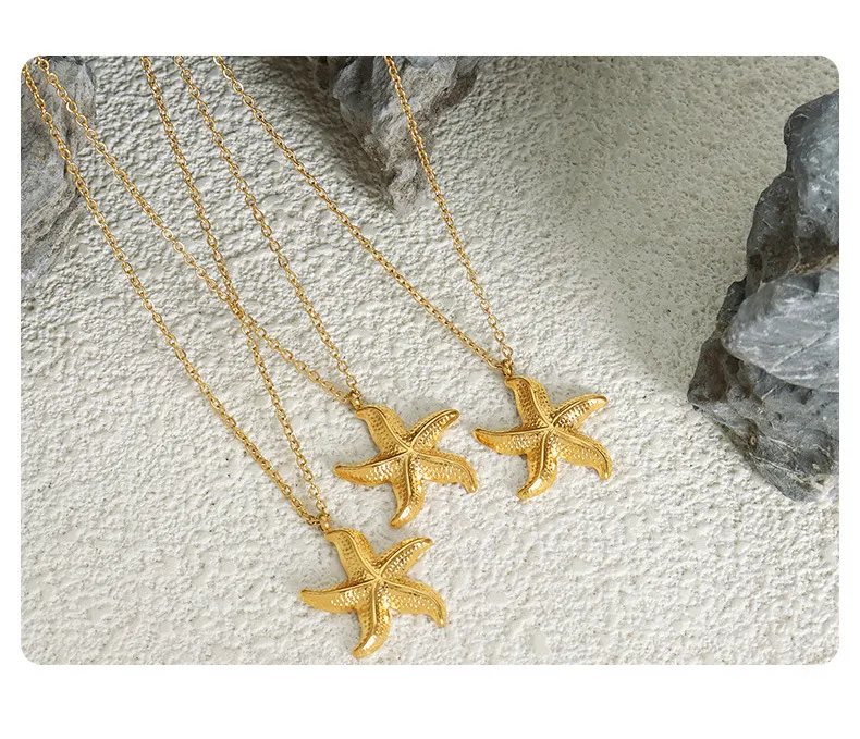 Title 2, Mode vakantie stijl ketting zeester hanger 18K ...