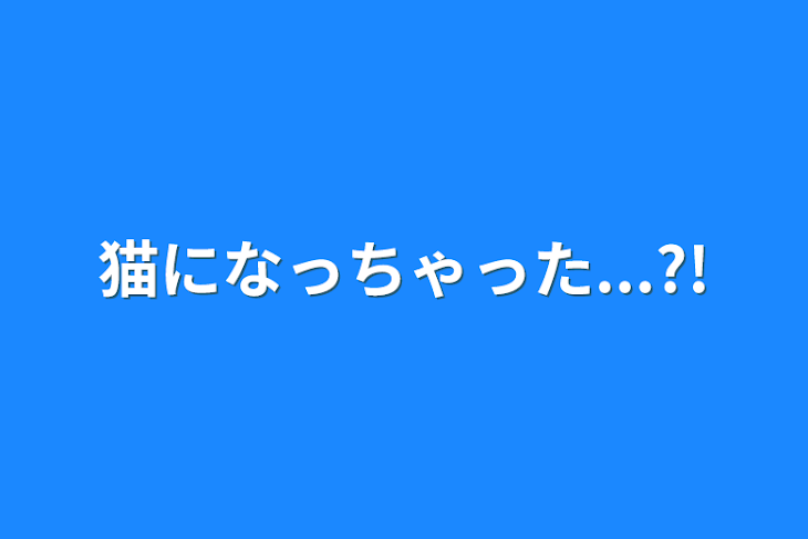 「猫になっちゃった...?!」のメインビジュアル