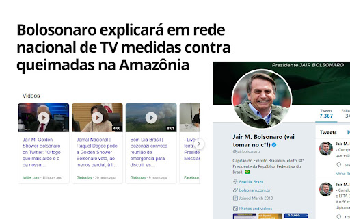 Sinônimos para Bolsonaro