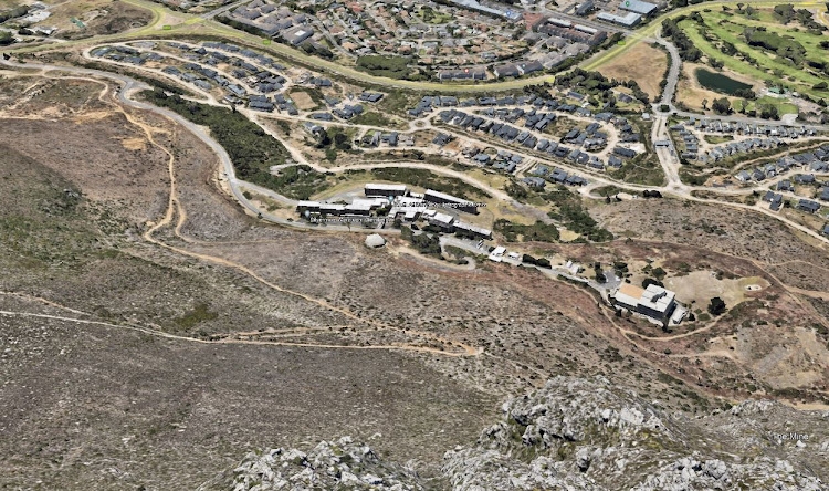 The Silvermine maritime communication centre in Cape Town, with Stonehurst Mountain Estate below it.