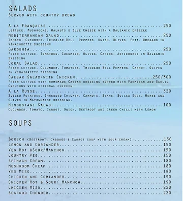 Sushi Cafe menu 