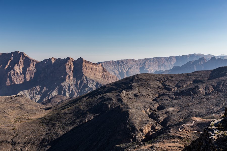 Punkt widokowy przy hotelu Shorfet Alalamin, Oman, Wadi Bani Awf