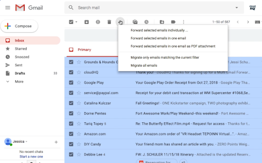 Multi Email Forward by cloudHQ