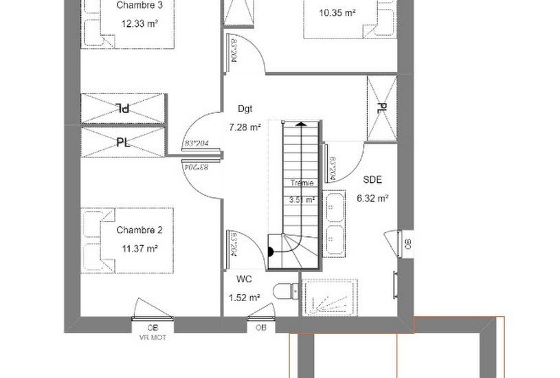  Vente Terrain + Maison - Terrain : 359m² - Maison : 114m² à Langeais (37130) 