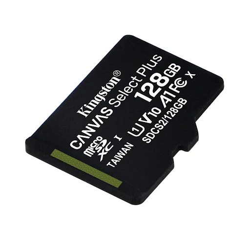 Thẻ nhớ Kingston 128GB microSDHC Canvas Select 100R CL10 UHS-I Single Pack SDCS2/128GBSP (Không Adapter)