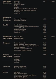 Fonce Chocolatier menu 1