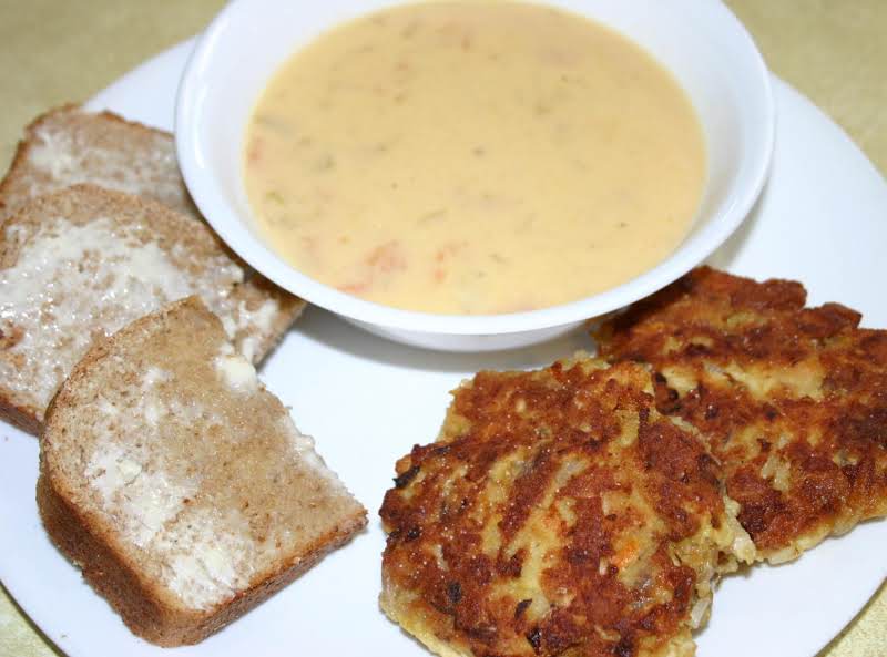 Made Your Yummy Soup With Lynn Socko's Turkey Croquettes And Some Beer Rye Bread I'm About To Post...