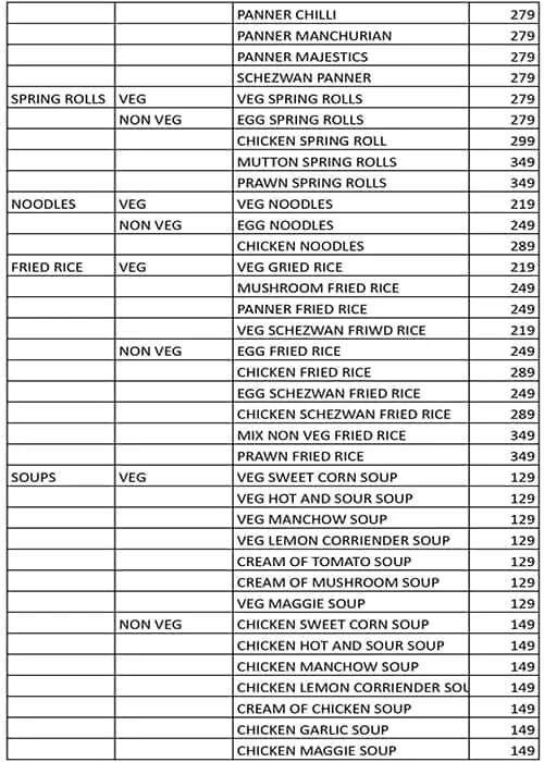 36 China Town menu 